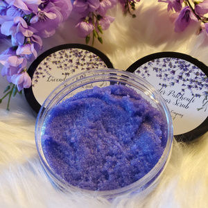 Sugar Scrub Lavender Patchouili 8 ounces handmade